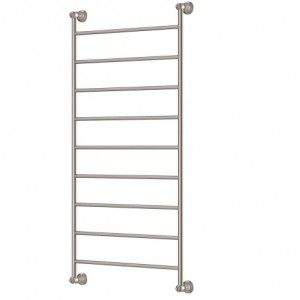 Lillian Heated Towel Rail, 600 x 1208mm, Brushed Nickel 9 Bars
